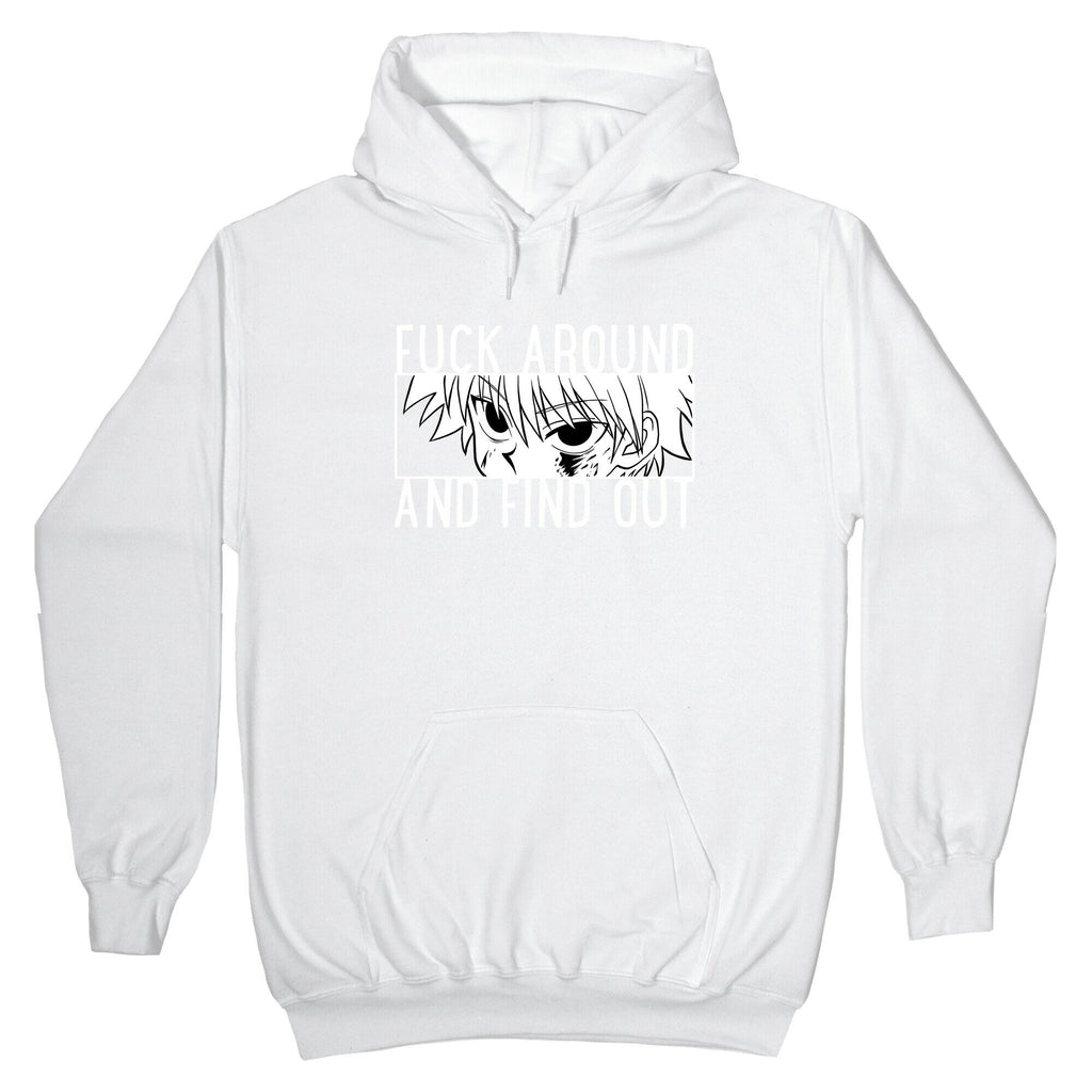 Killua Fuck Around And Find Out (white) Hoodie