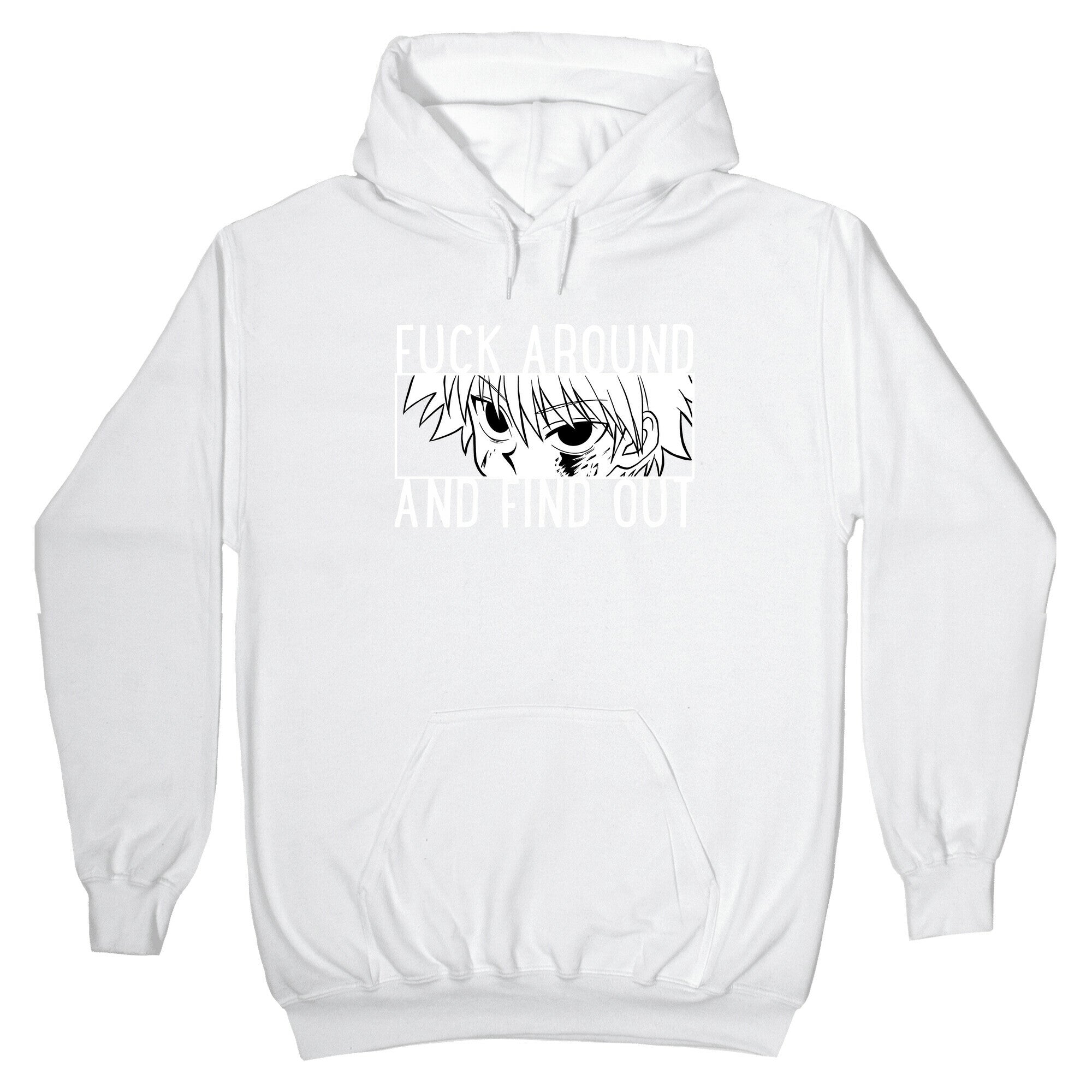 Killua Fuck Around And Find Out (white) Hoodie