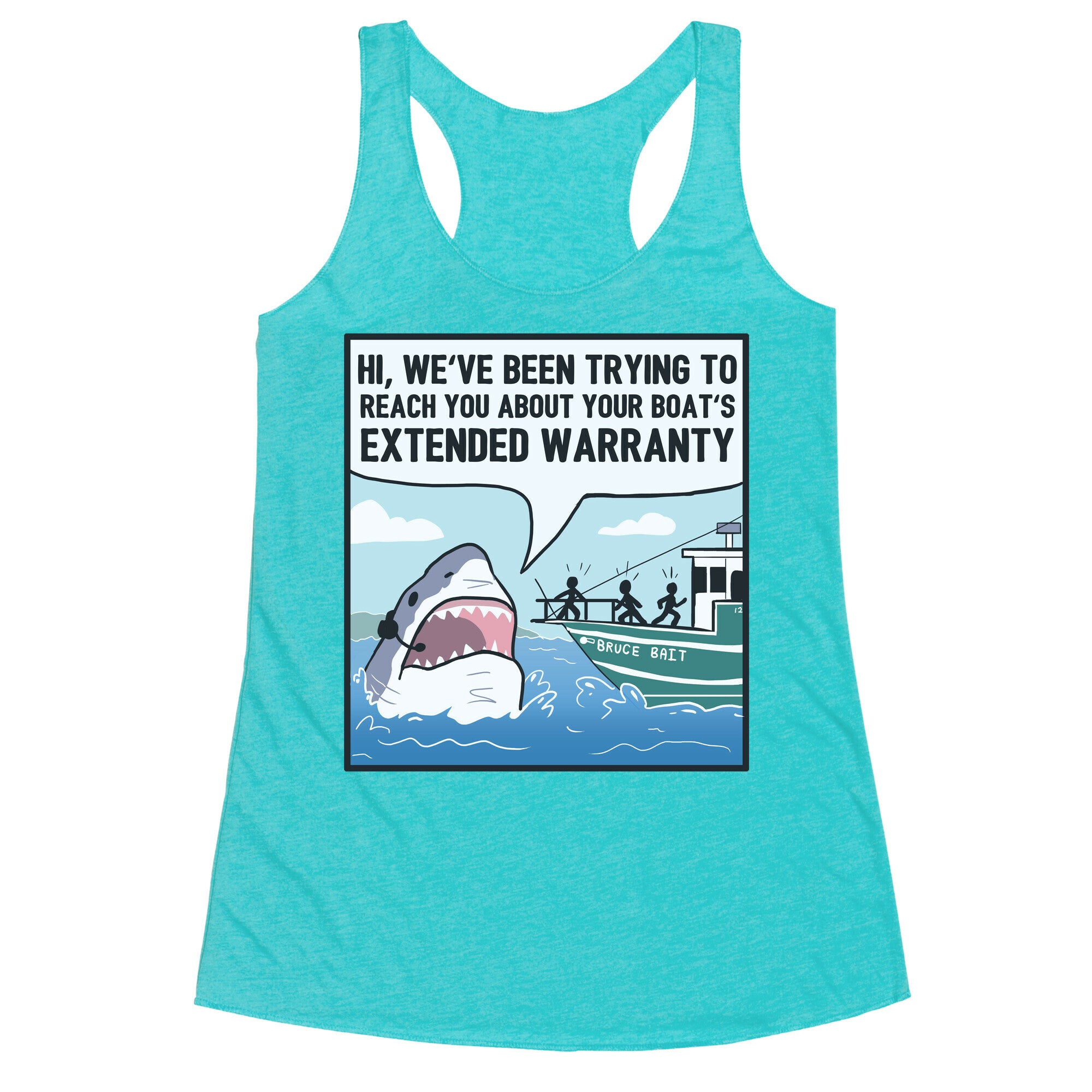 Your Boat's Extended Warranty Shark Racerback Tank