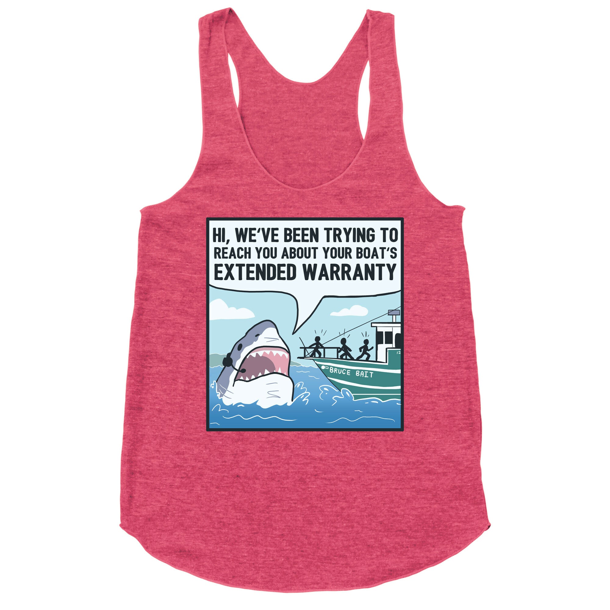 Your Boat's Extended Warranty Shark Racerback Tank