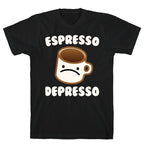 Espresso Depresso White Print T-Shirt