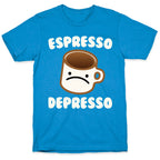 Espresso Depresso White Print T-Shirt