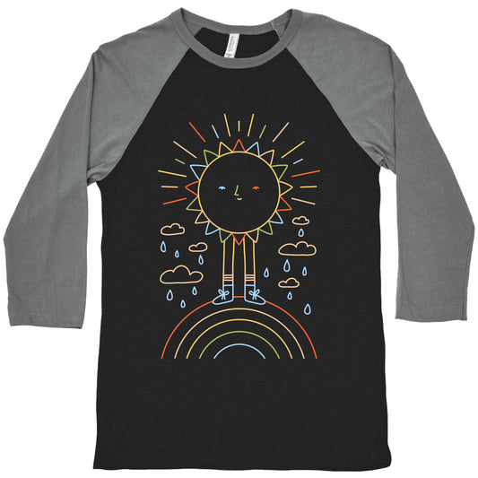 Solar Power Rainbow Baseball Tee