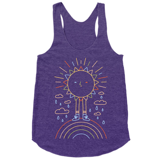 Solar Power Rainbow Racerback Tank