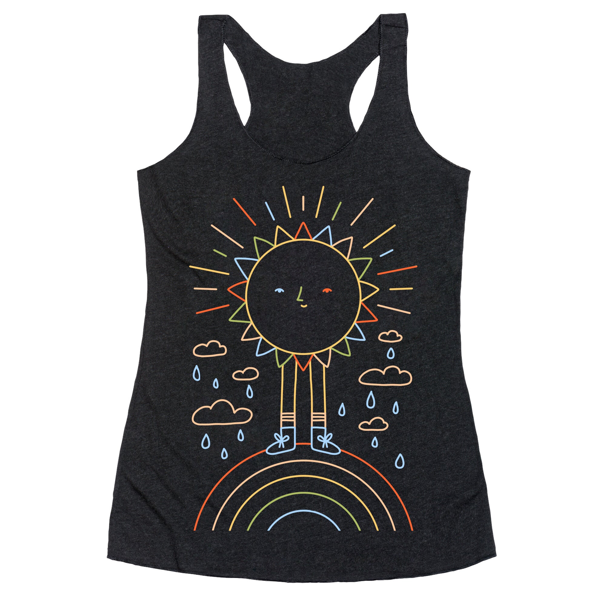 Solar Power Rainbow Racerback Tank