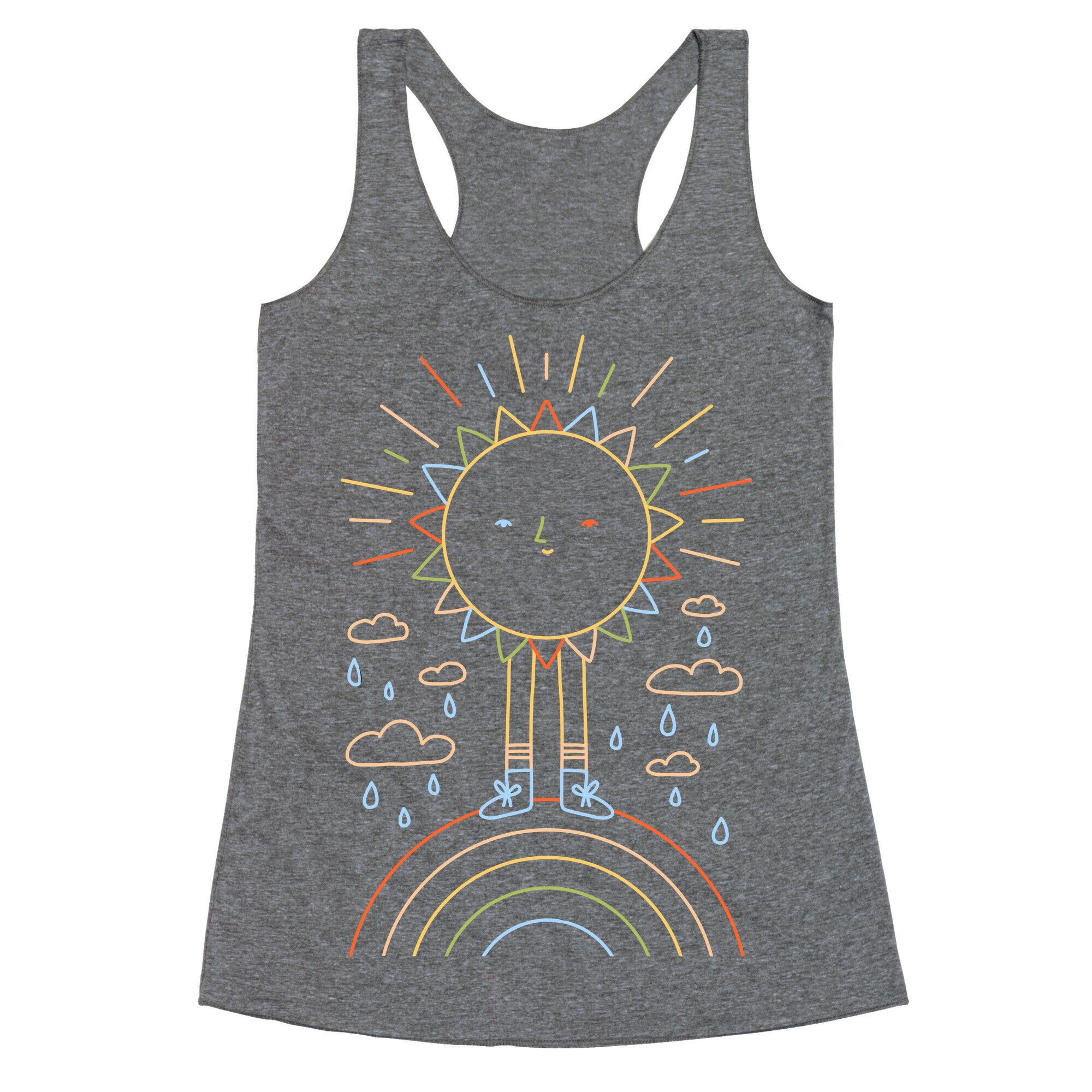 Solar Power Rainbow Racerback Tank