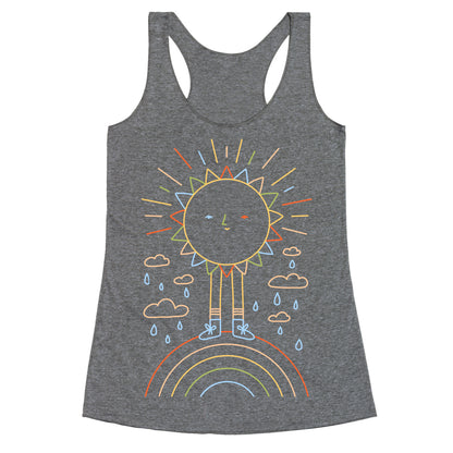 Solar Power Rainbow Racerback Tank