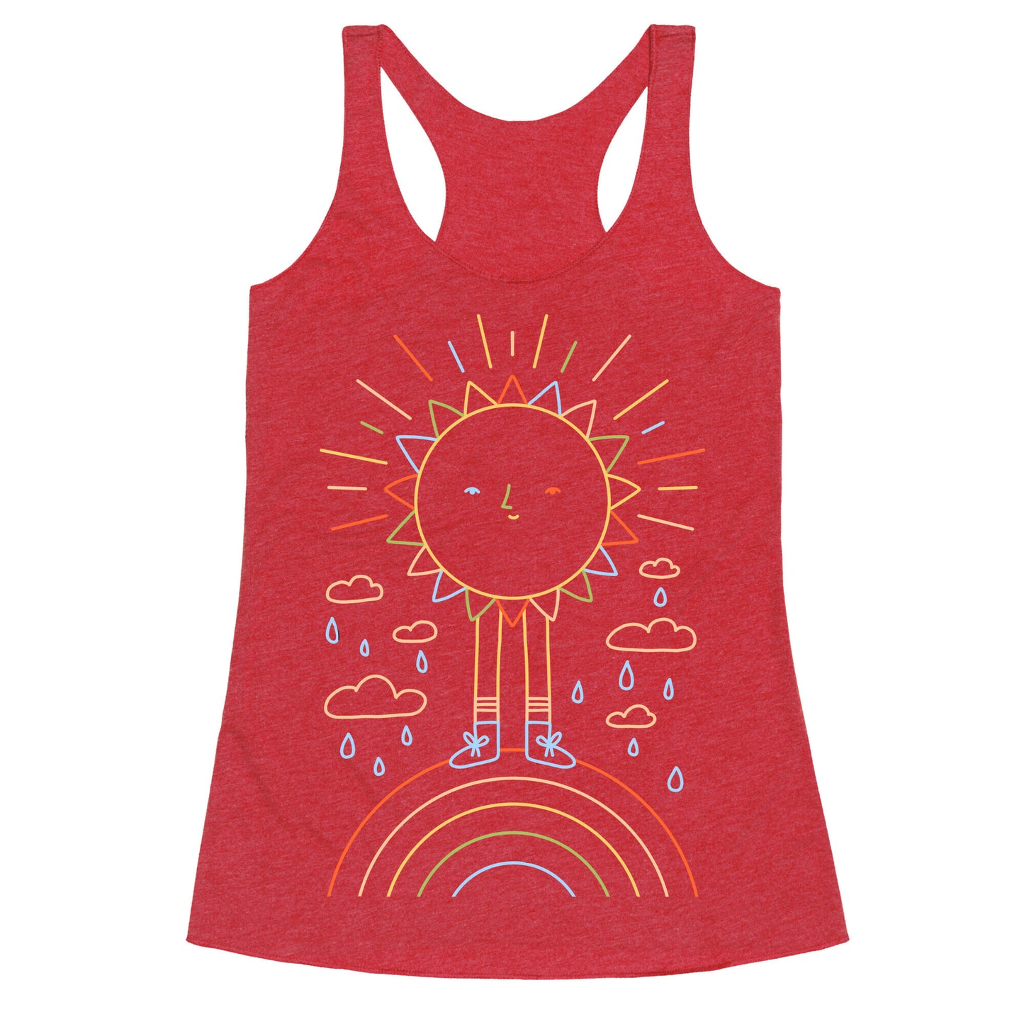 Solar Power Rainbow Racerback Tank