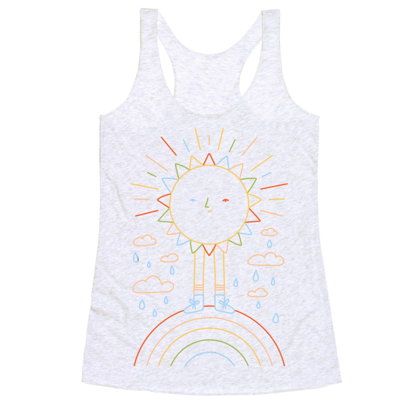 Solar Power Rainbow Racerback Tank