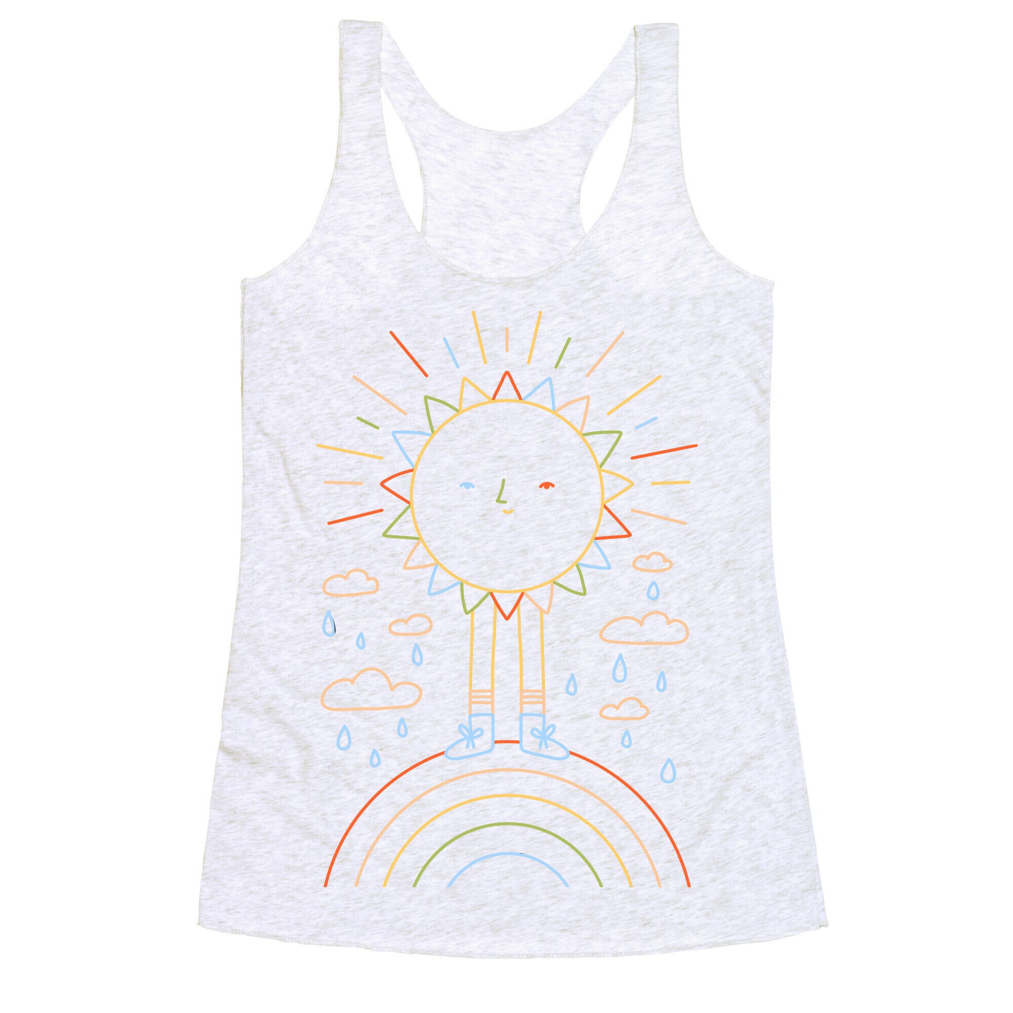 Solar Power Rainbow Racerback Tank