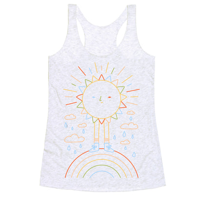 Solar Power Rainbow Racerback Tank