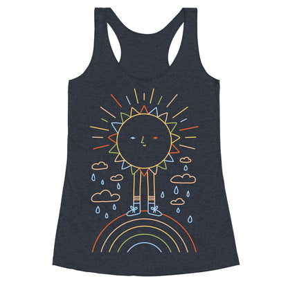 Solar Power Rainbow Racerback Tank