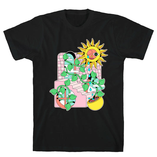 Trippy Sunflower Shower  T-Shirt