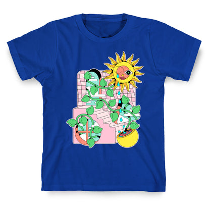 Trippy Sunflower Shower  T-Shirt