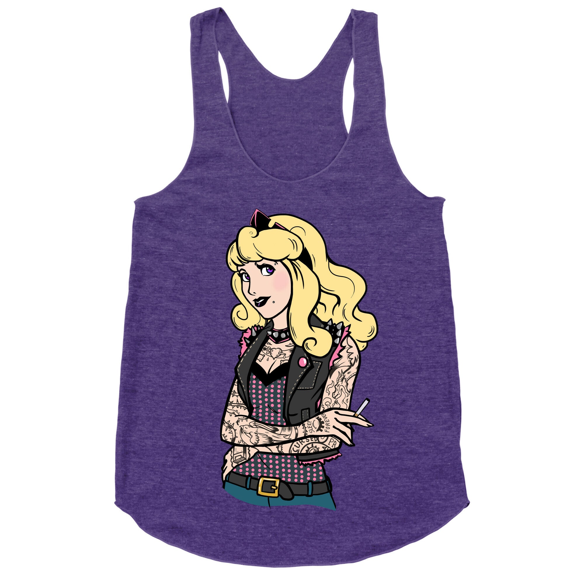 Sleeping Punk Beauty Racerback Tank