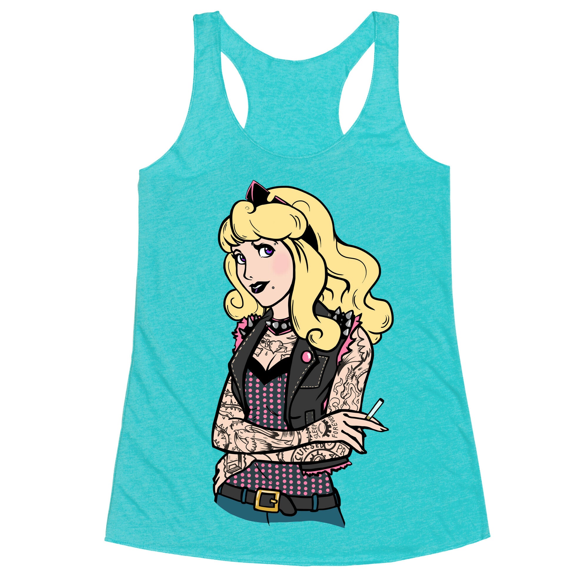 Sleeping Punk Beauty Racerback Tank
