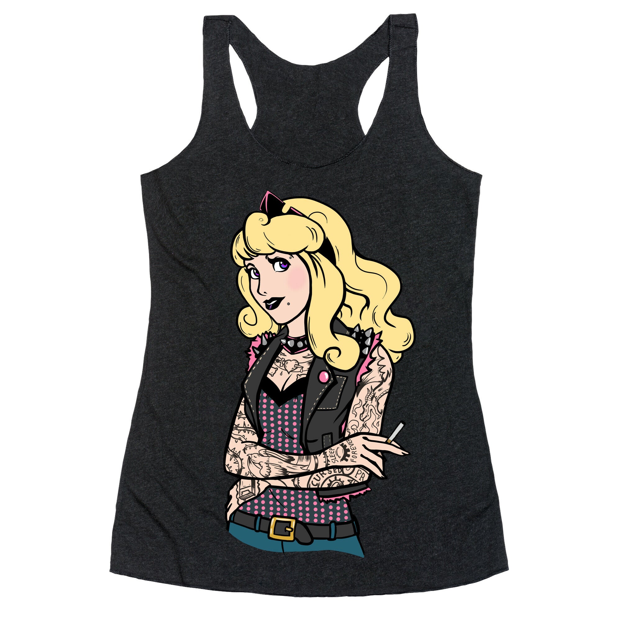Sleeping Punk Beauty Racerback Tank