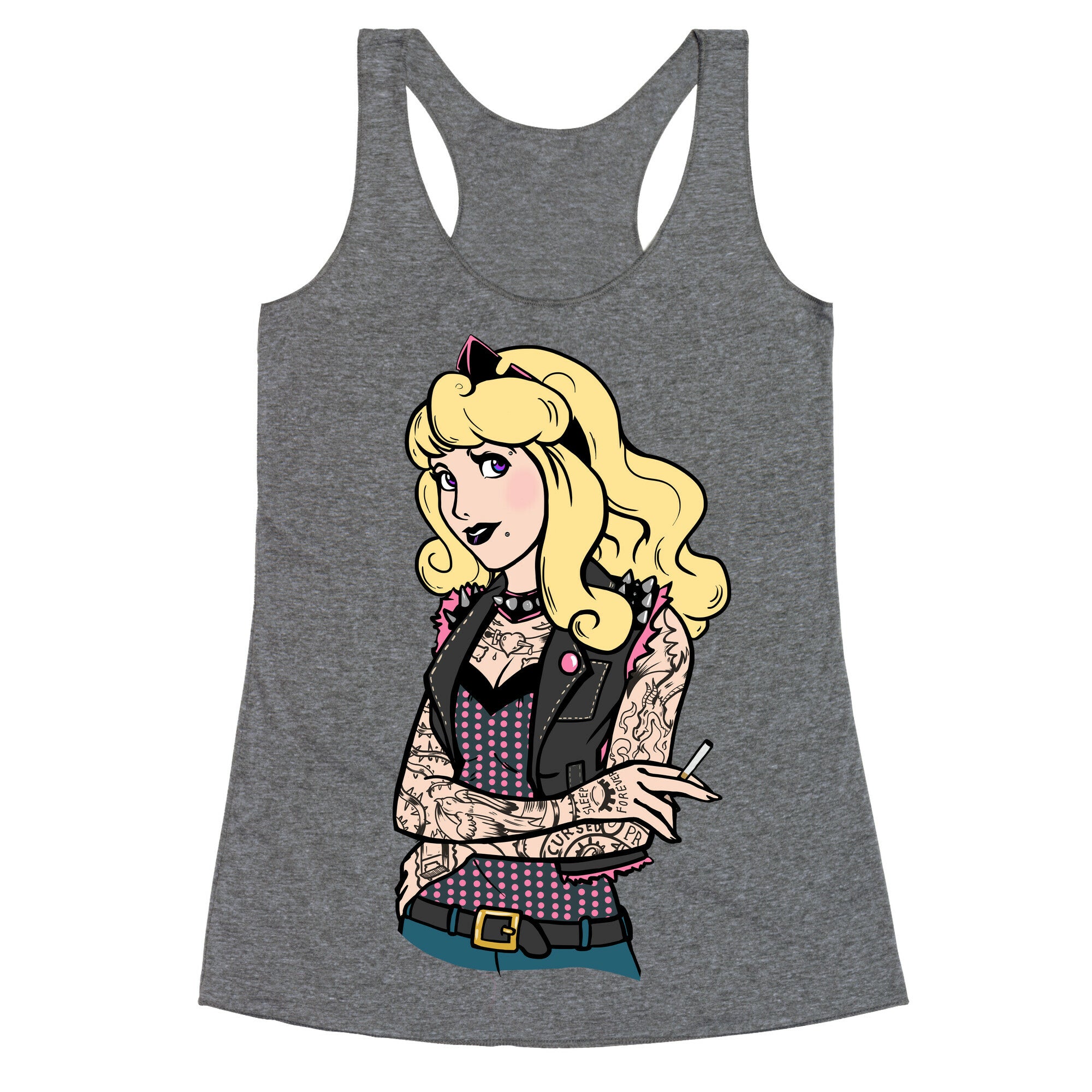 Sleeping Punk Beauty Racerback Tank