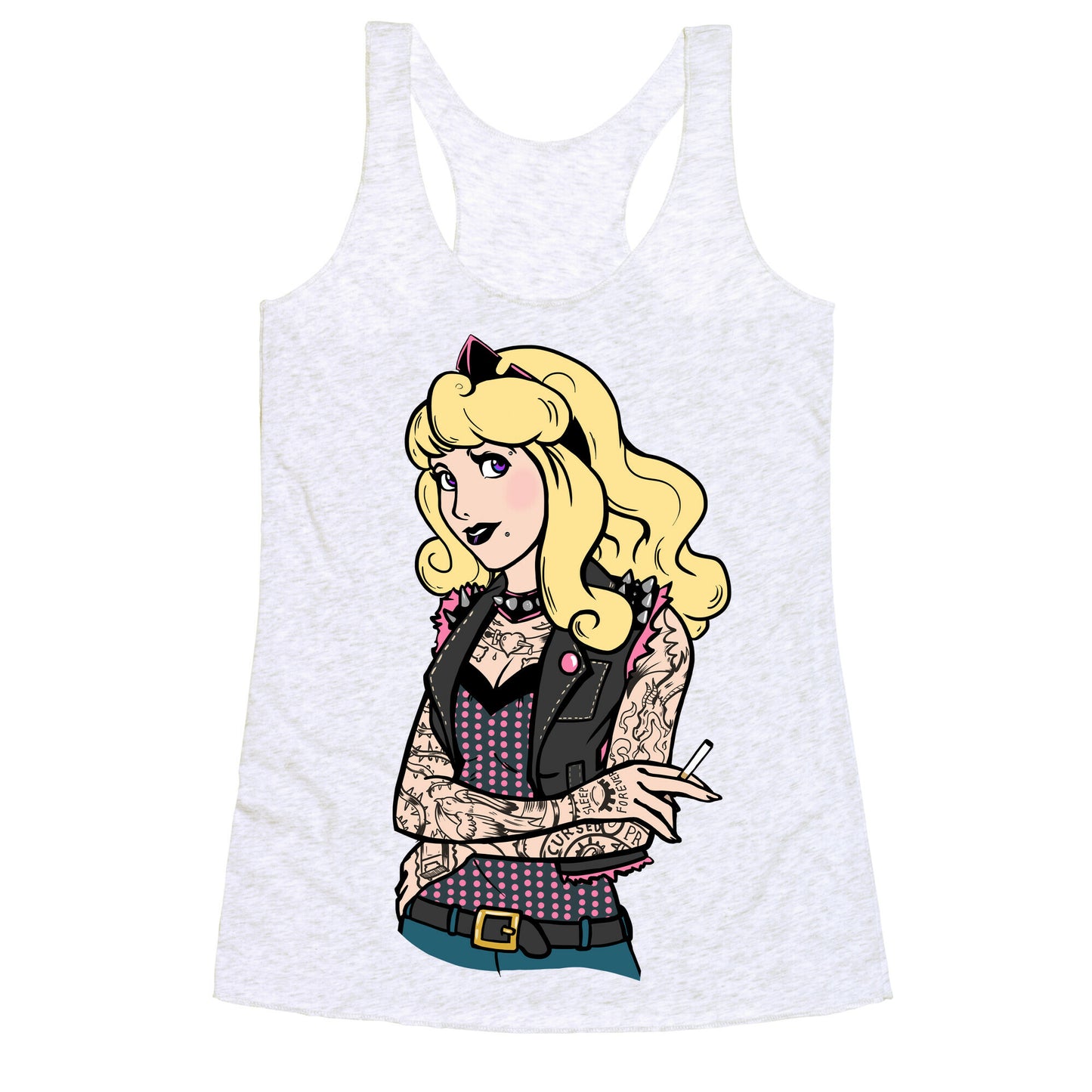 Sleeping Punk Beauty Racerback Tank