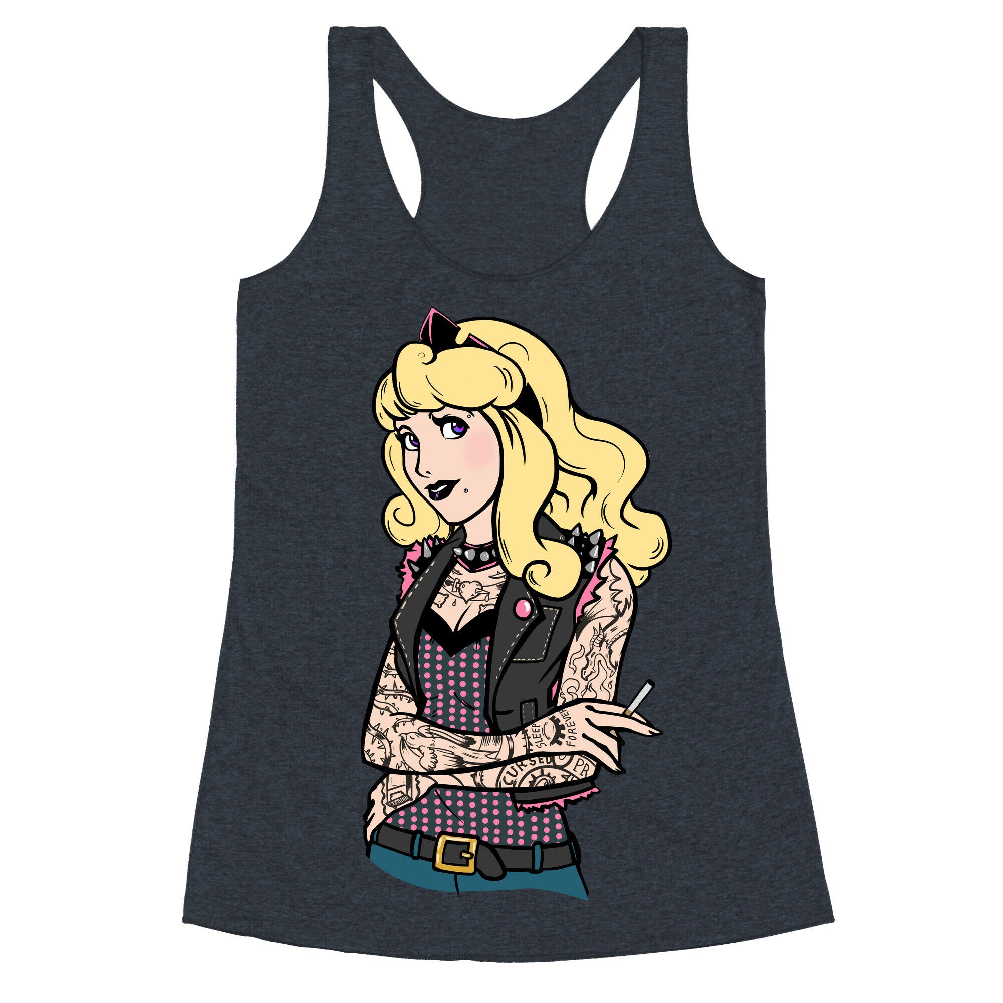 Sleeping Punk Beauty Racerback Tank