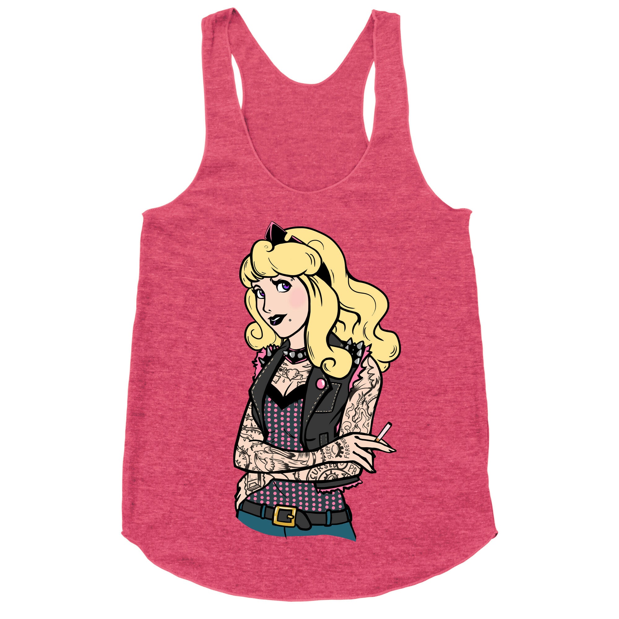 Sleeping Punk Beauty Racerback Tank