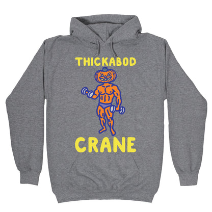 Thickabod Crane Parody White Print Hoodie