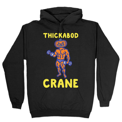 Thickabod Crane Parody White Print Hoodie