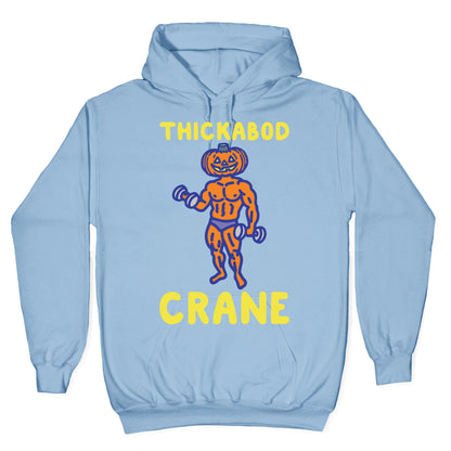 Thickabod Crane Parody White Print Hoodie