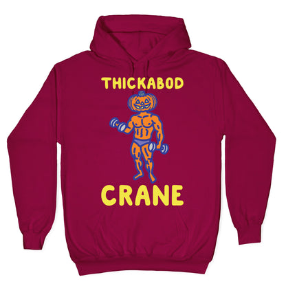 Thickabod Crane Parody White Print Hoodie