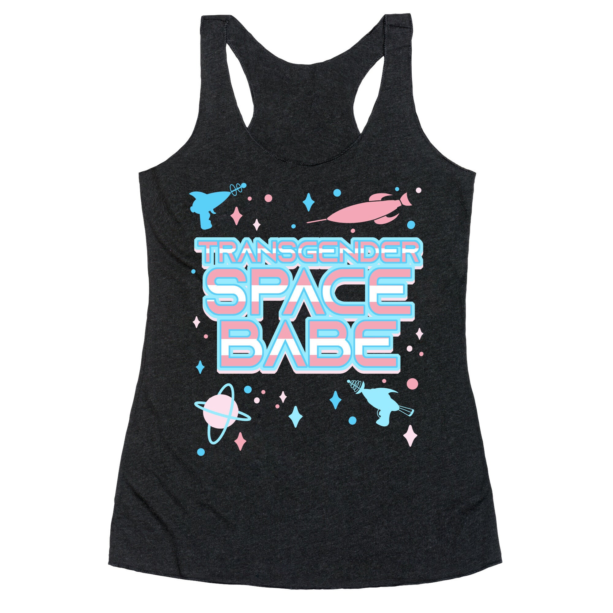 Transgender Space Babe Racerback Tank
