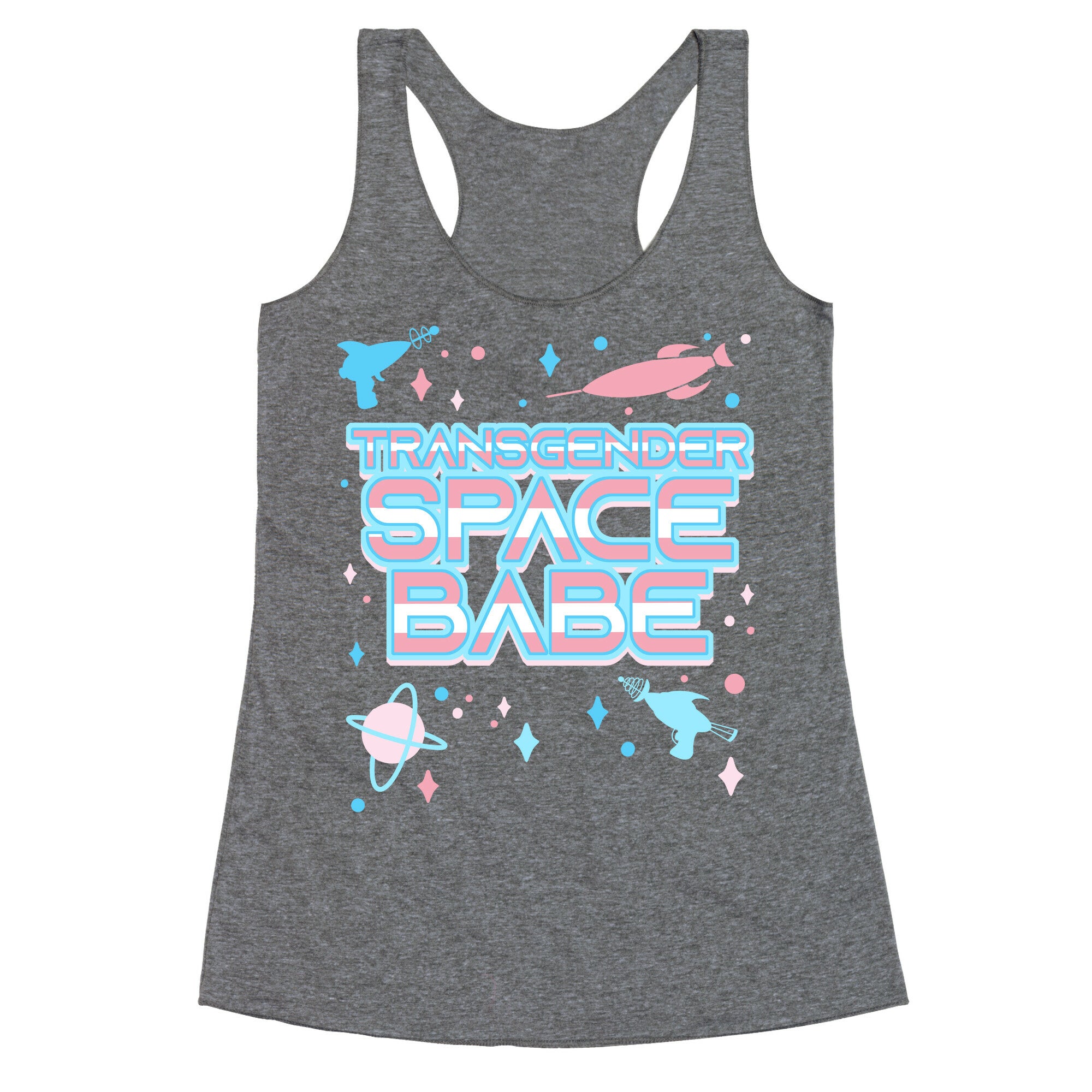Transgender Space Babe Racerback Tank