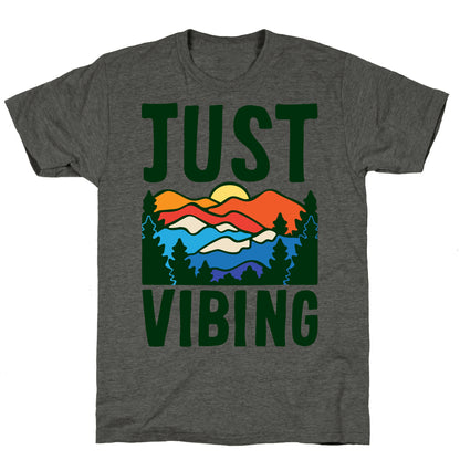 Just Vibing Mountains Unisex Triblend Tee