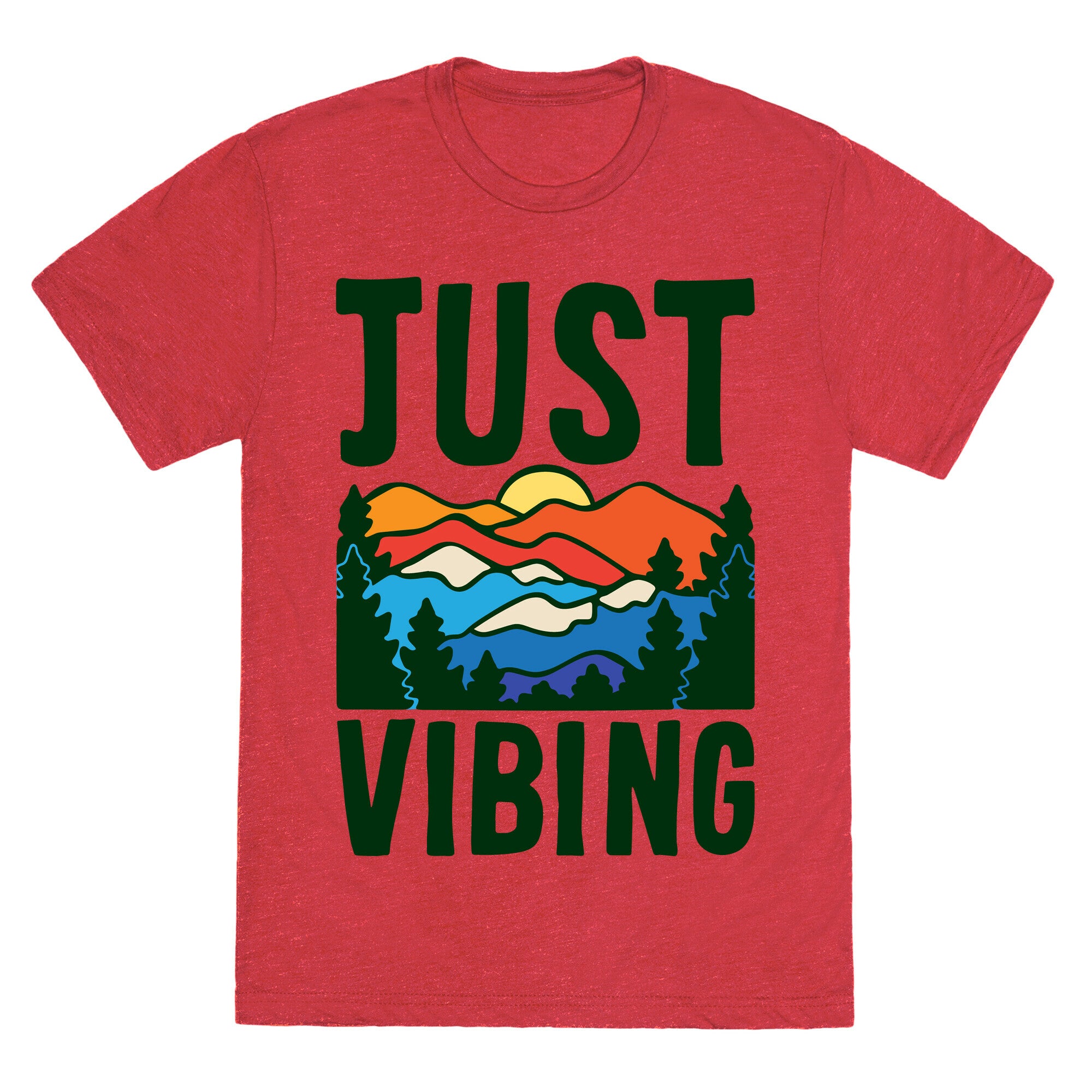 Just Vibing Mountains Unisex Triblend Tee