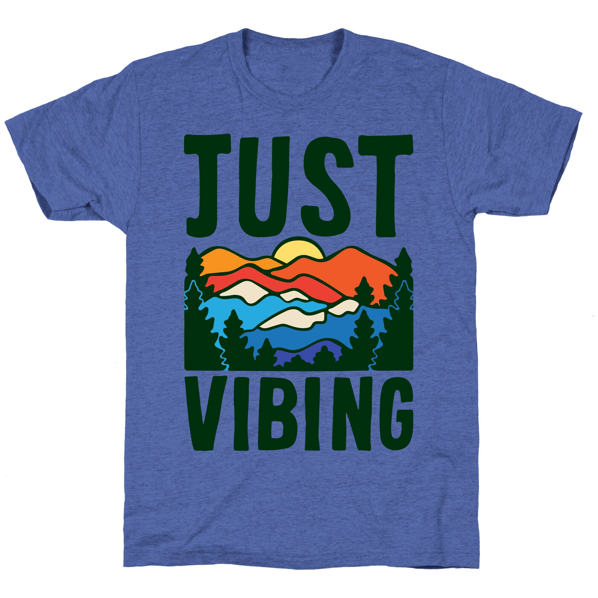 Just Vibing Mountains Unisex Triblend Tee
