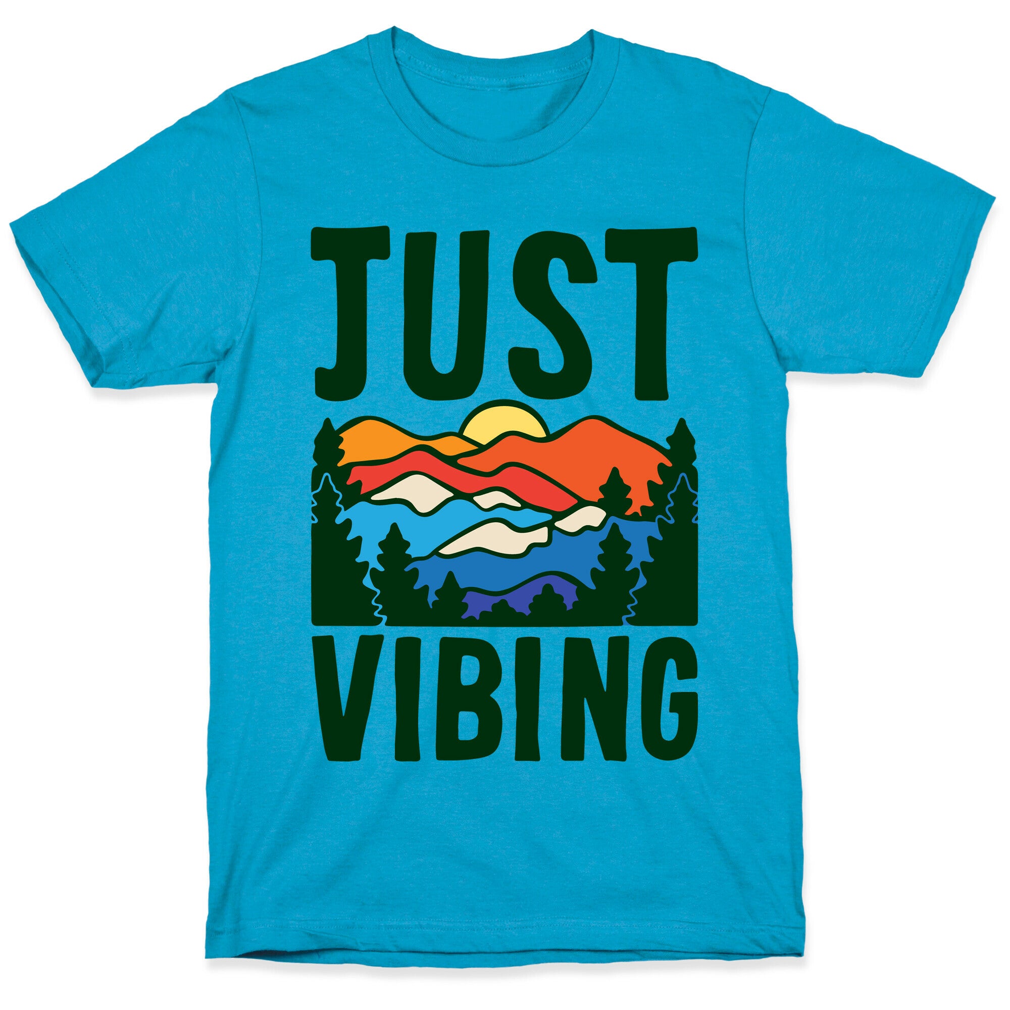 Just Vibing Mountains Unisex Triblend Tee