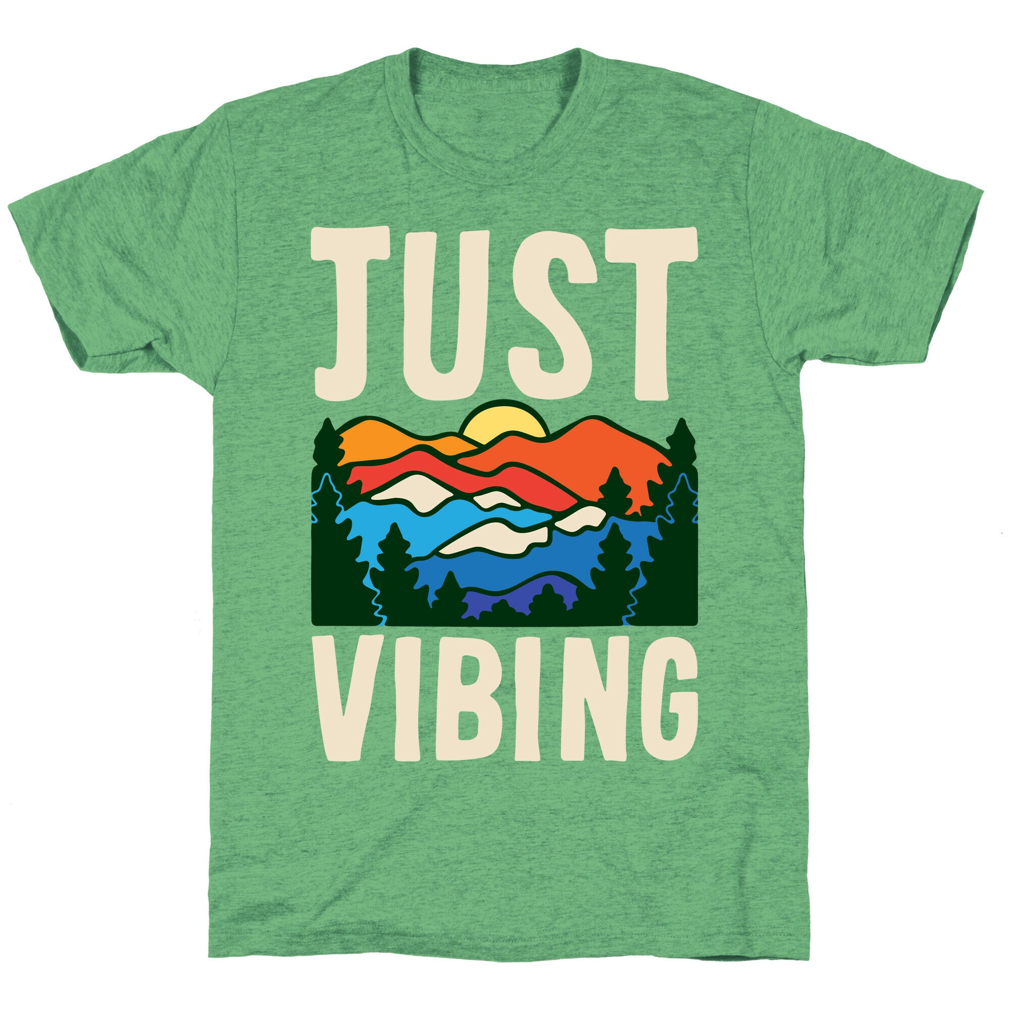 Just Vibing Mountains Unisex Triblend Tee