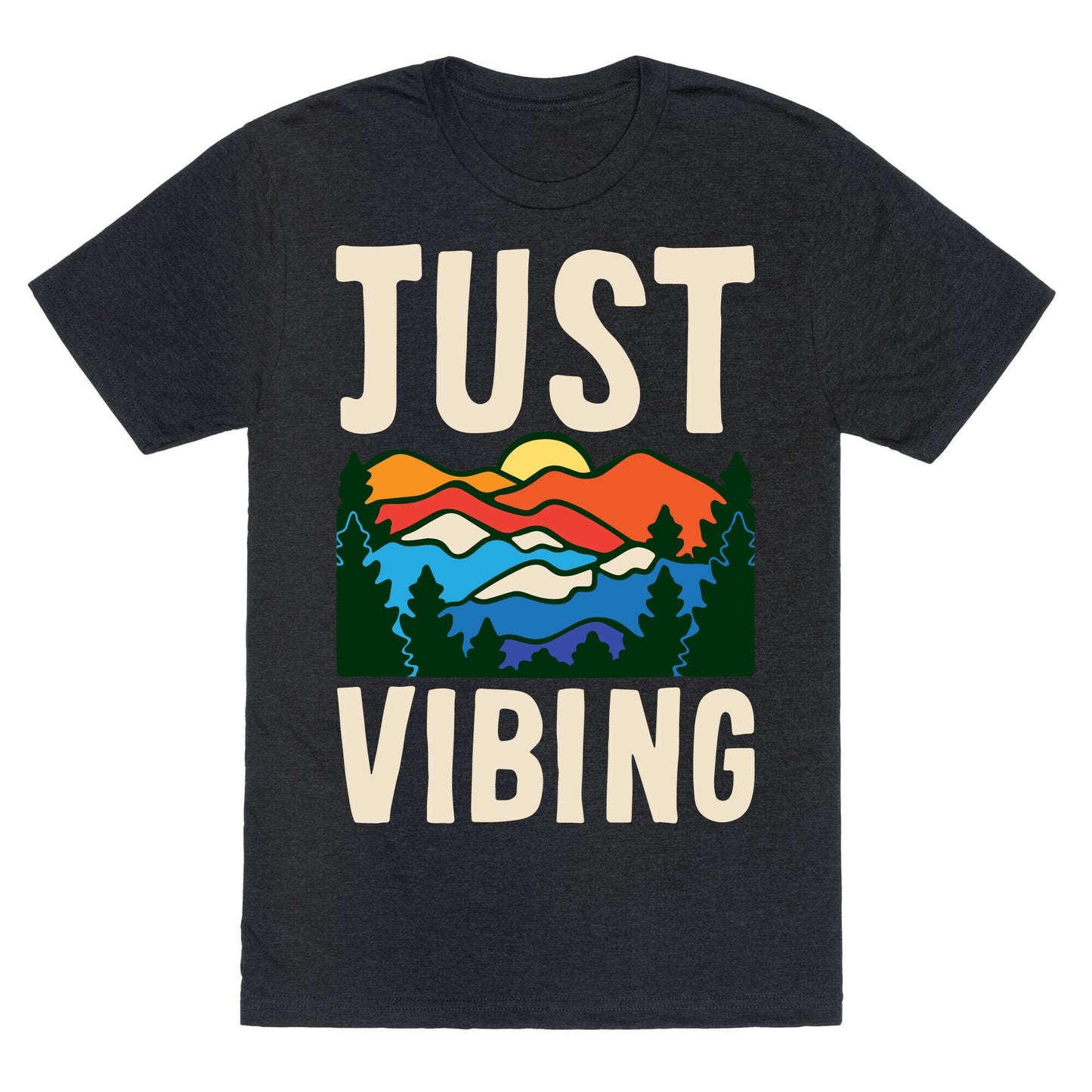 Just Vibing Mountains Unisex Triblend Tee