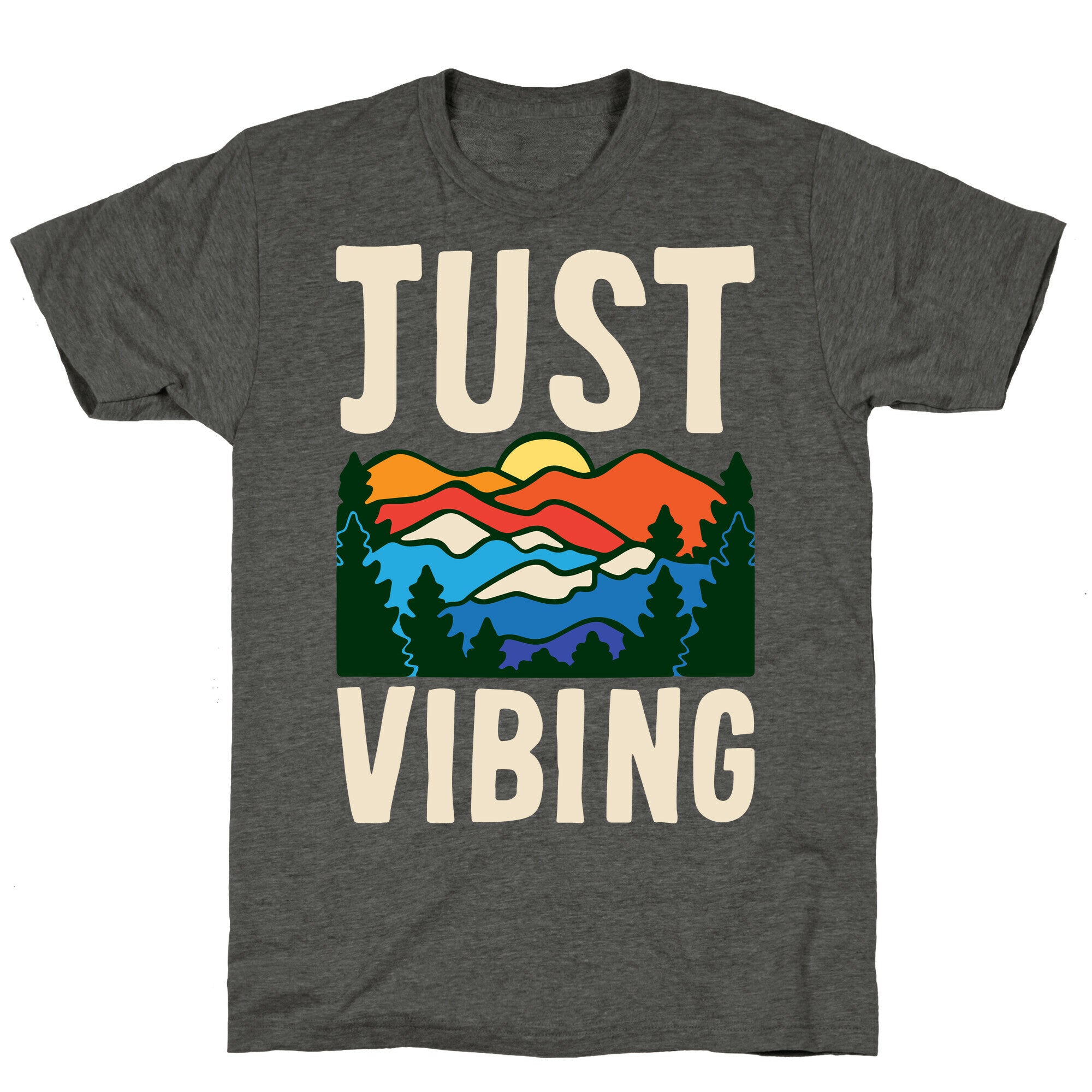 Just Vibing Mountains Unisex Triblend Tee