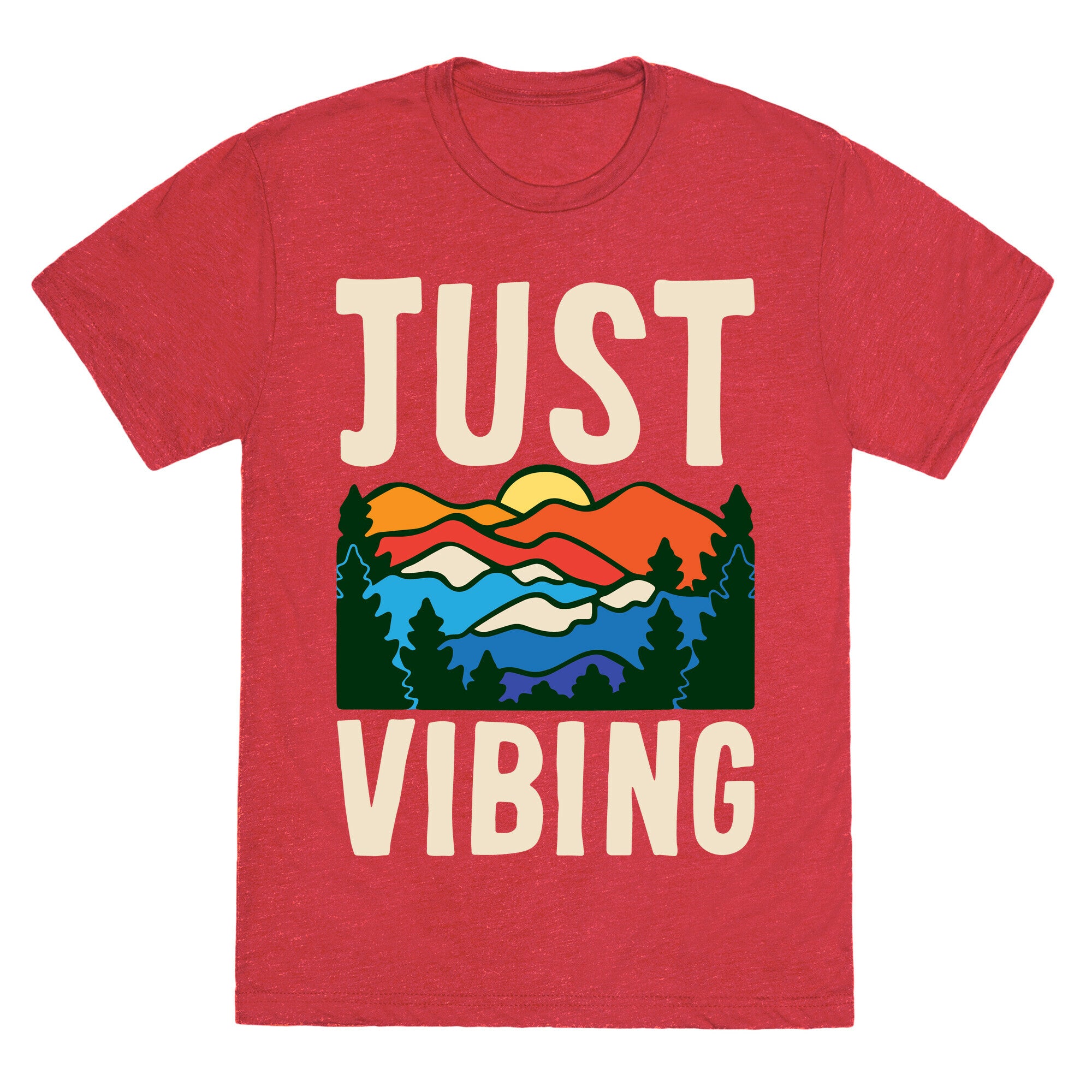 Just Vibing Mountains Unisex Triblend Tee
