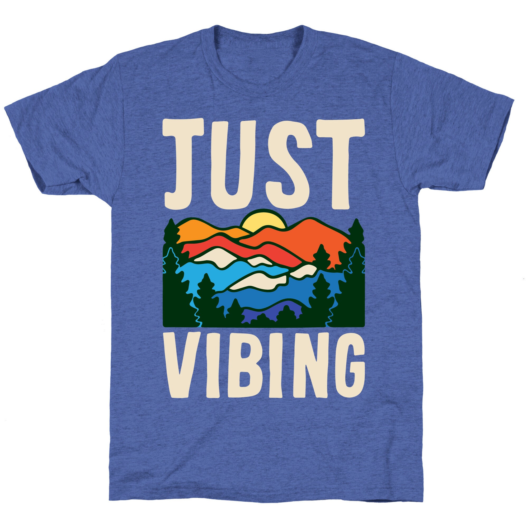 Just Vibing Mountains Unisex Triblend Tee