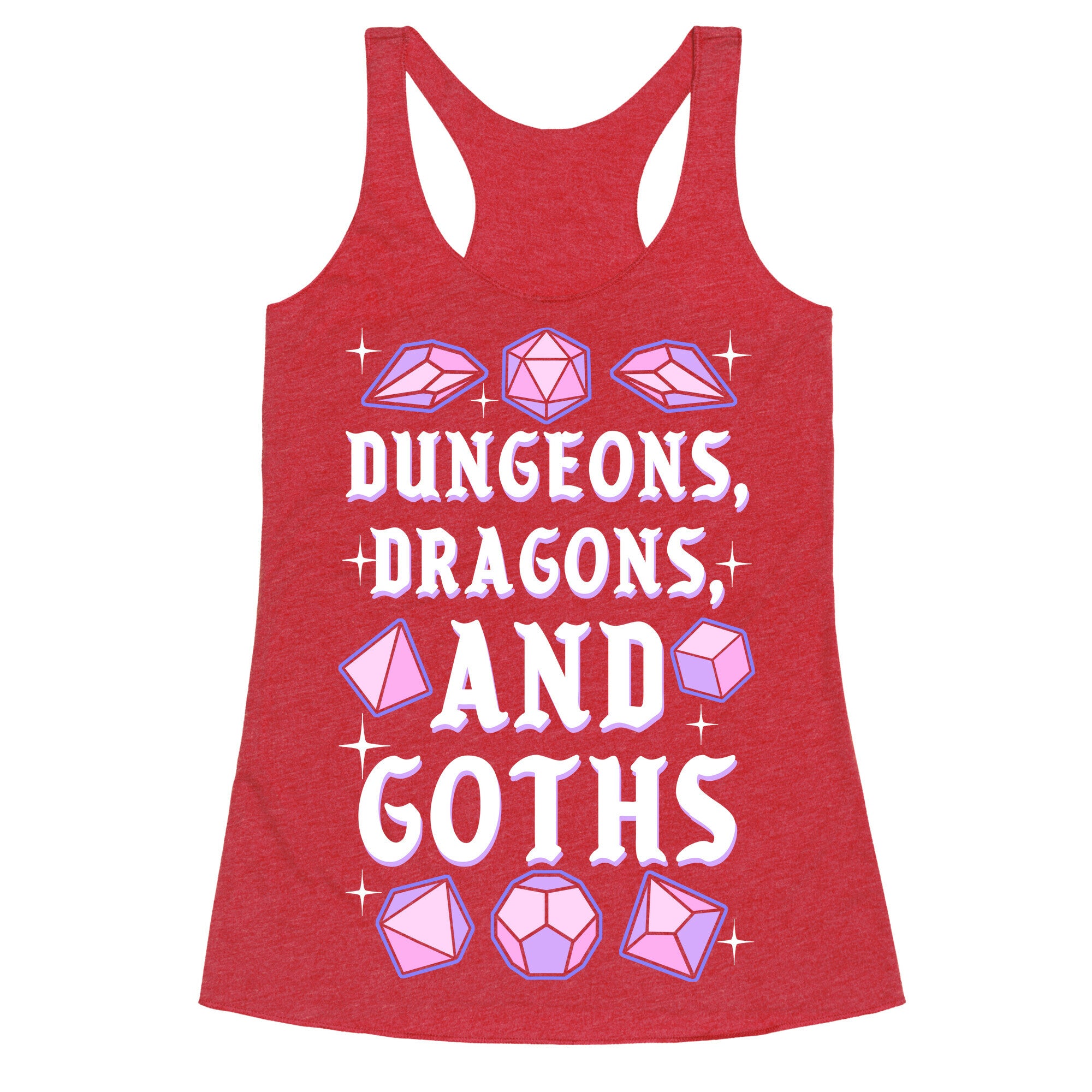 Dungeons, Dragons, And Goths Racerback Tank