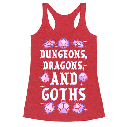 Dungeons, Dragons, And Goths Racerback Tank