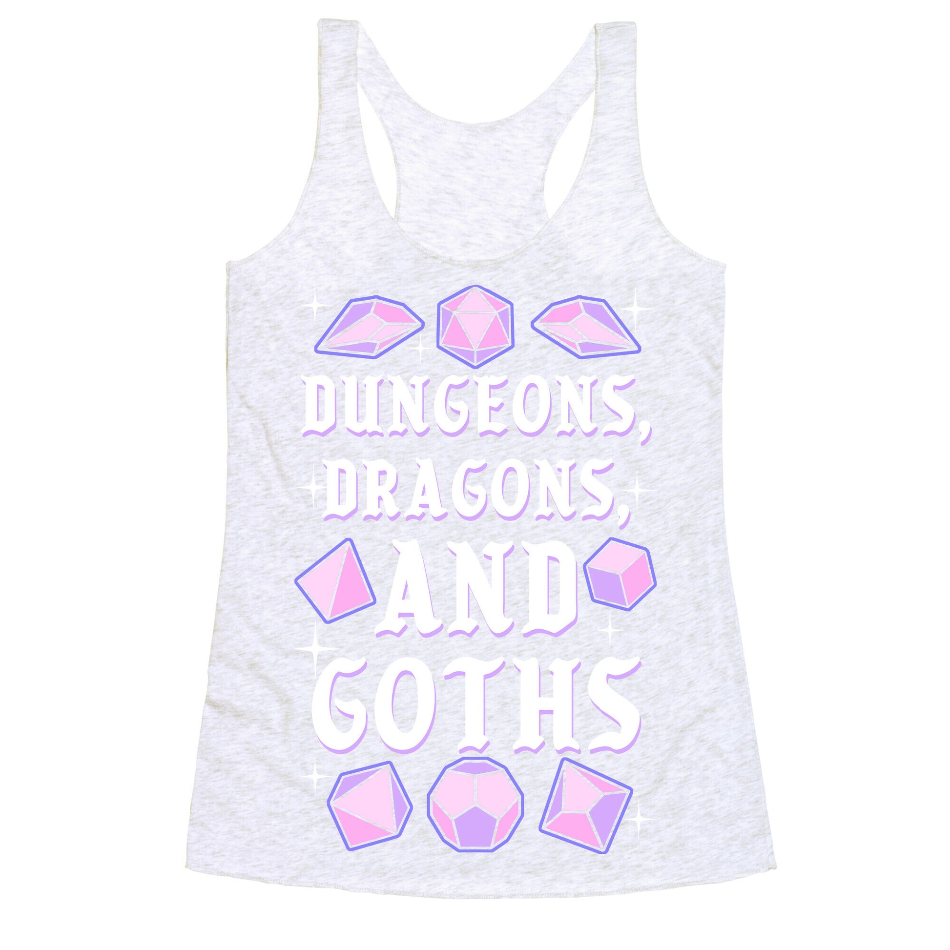 Dungeons, Dragons, And Goths Racerback Tank