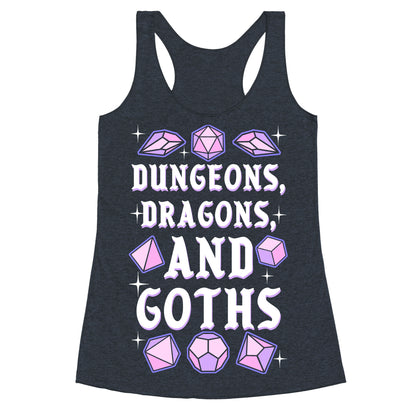 Dungeons, Dragons, And Goths Racerback Tank