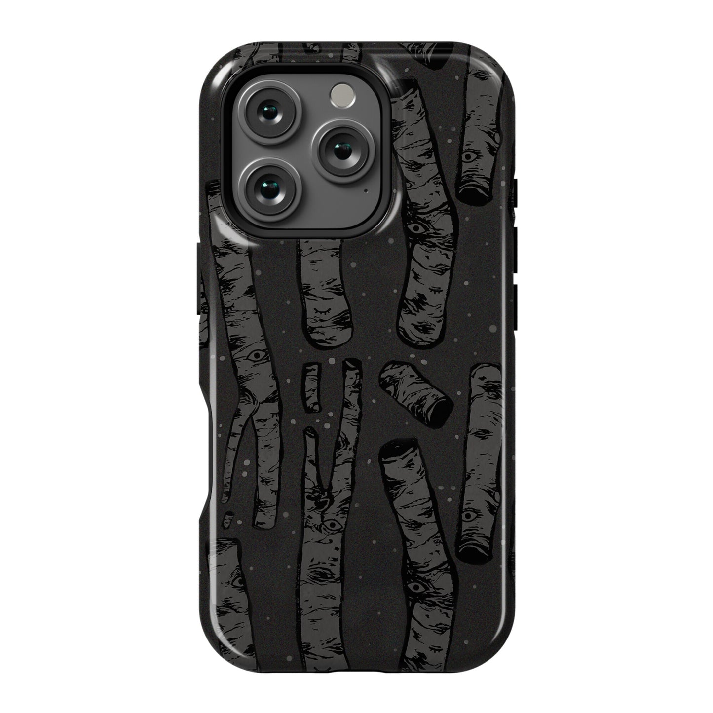 Birch Trees in the Darkness Phone Case