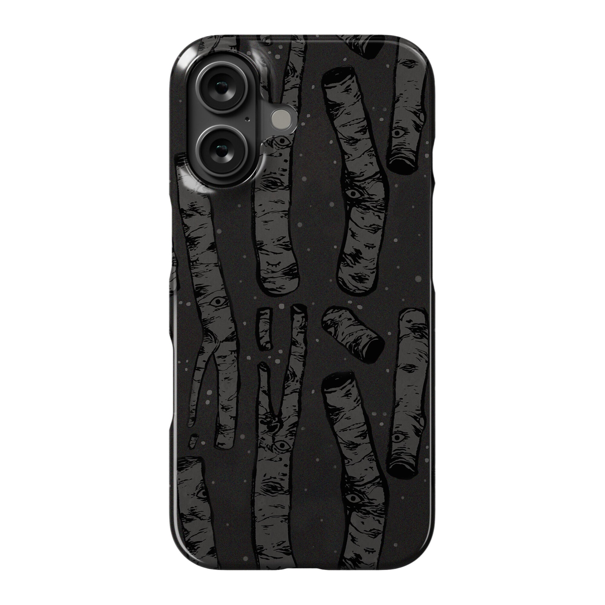 Birch Trees in the Darkness Phone Case