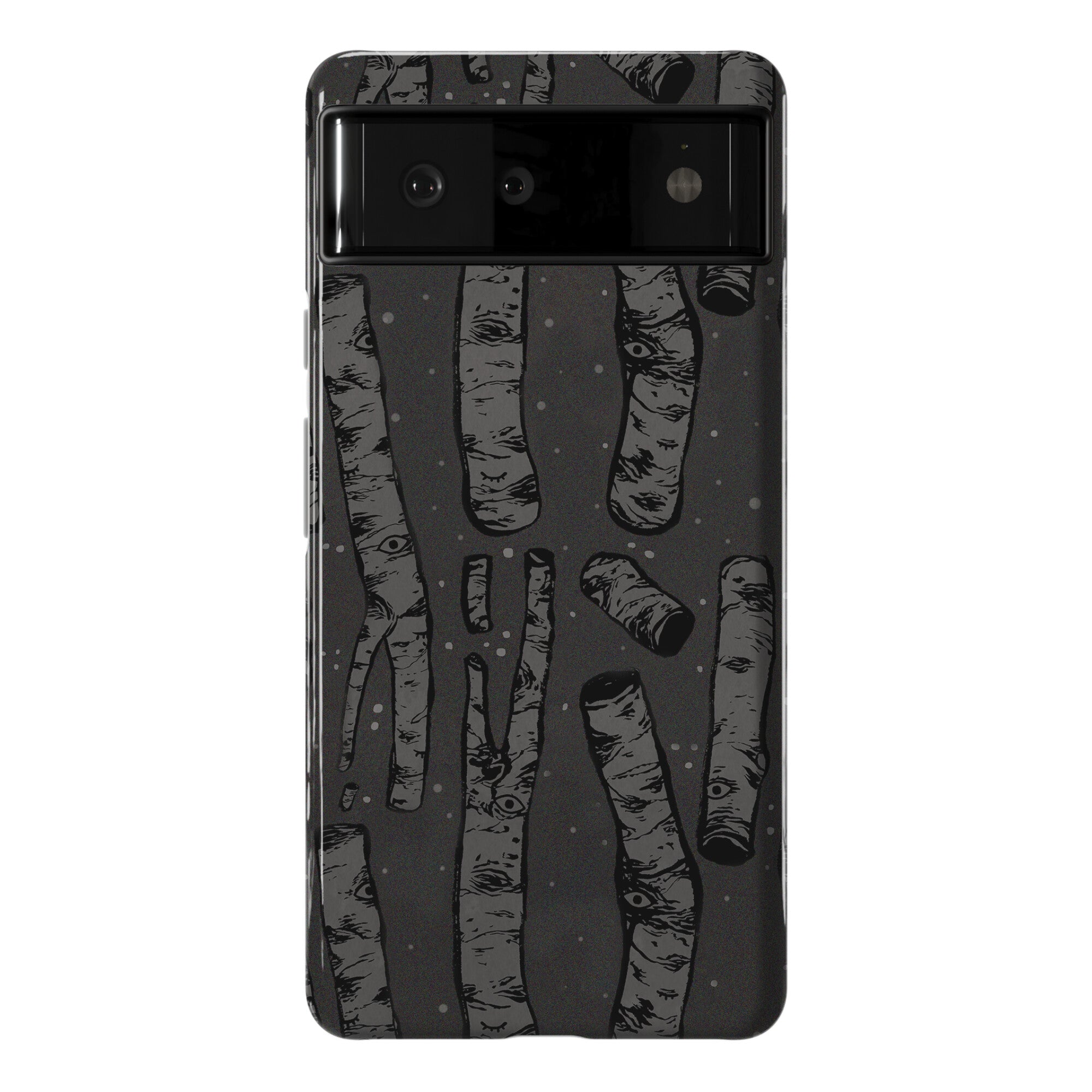 Birch Trees in the Darkness Phone Case