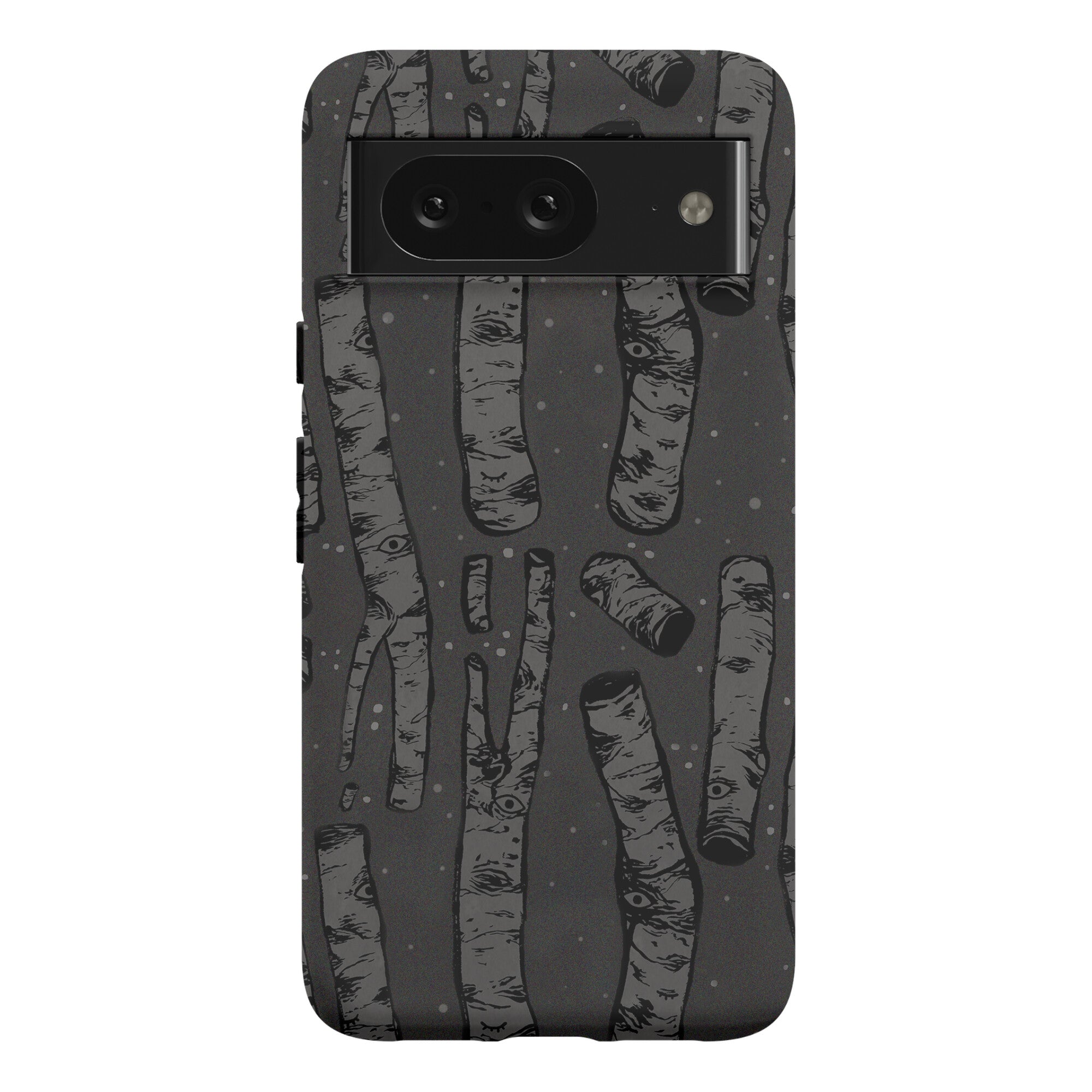 Birch Trees in the Darkness Phone Case
