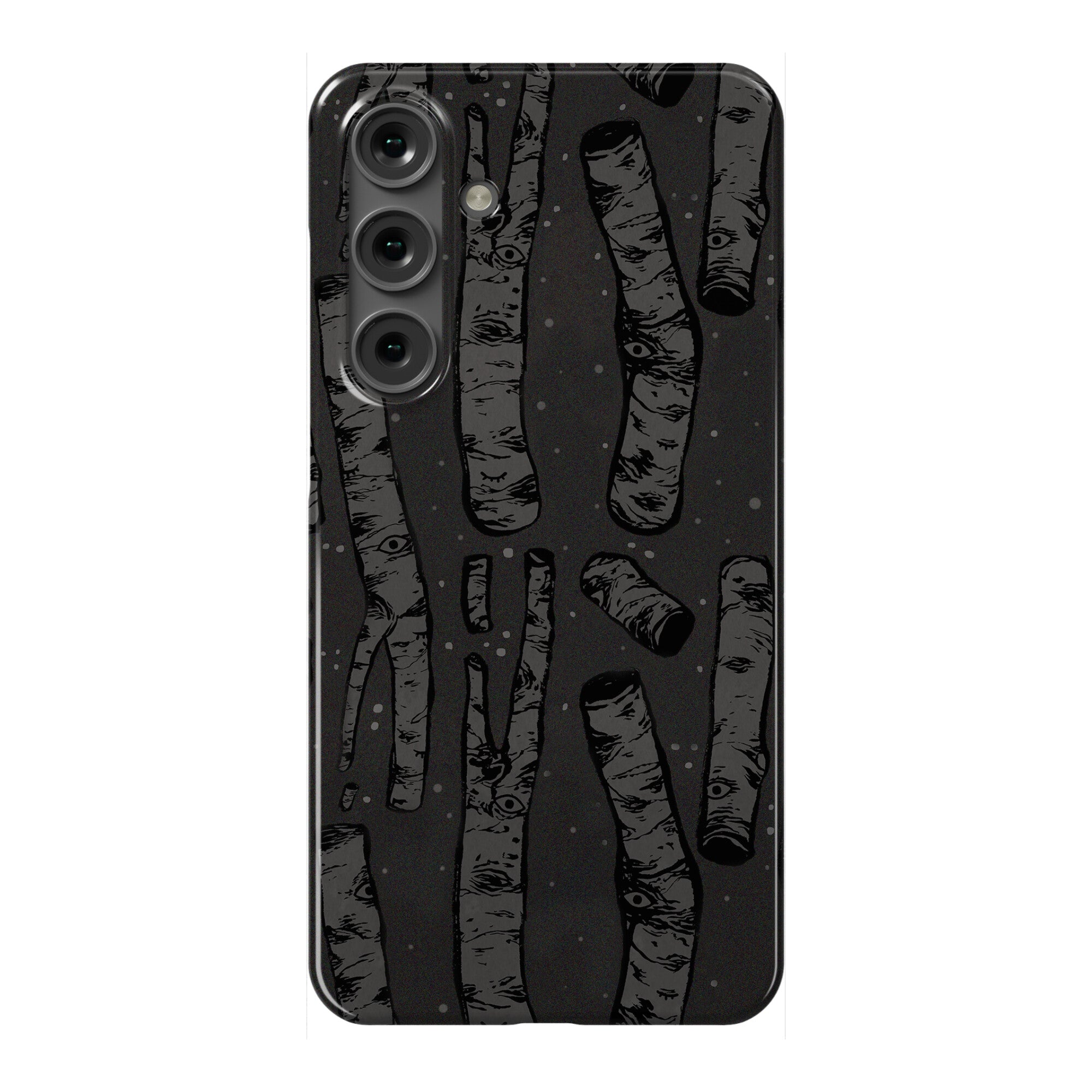 Birch Trees in the Darkness Phone Case