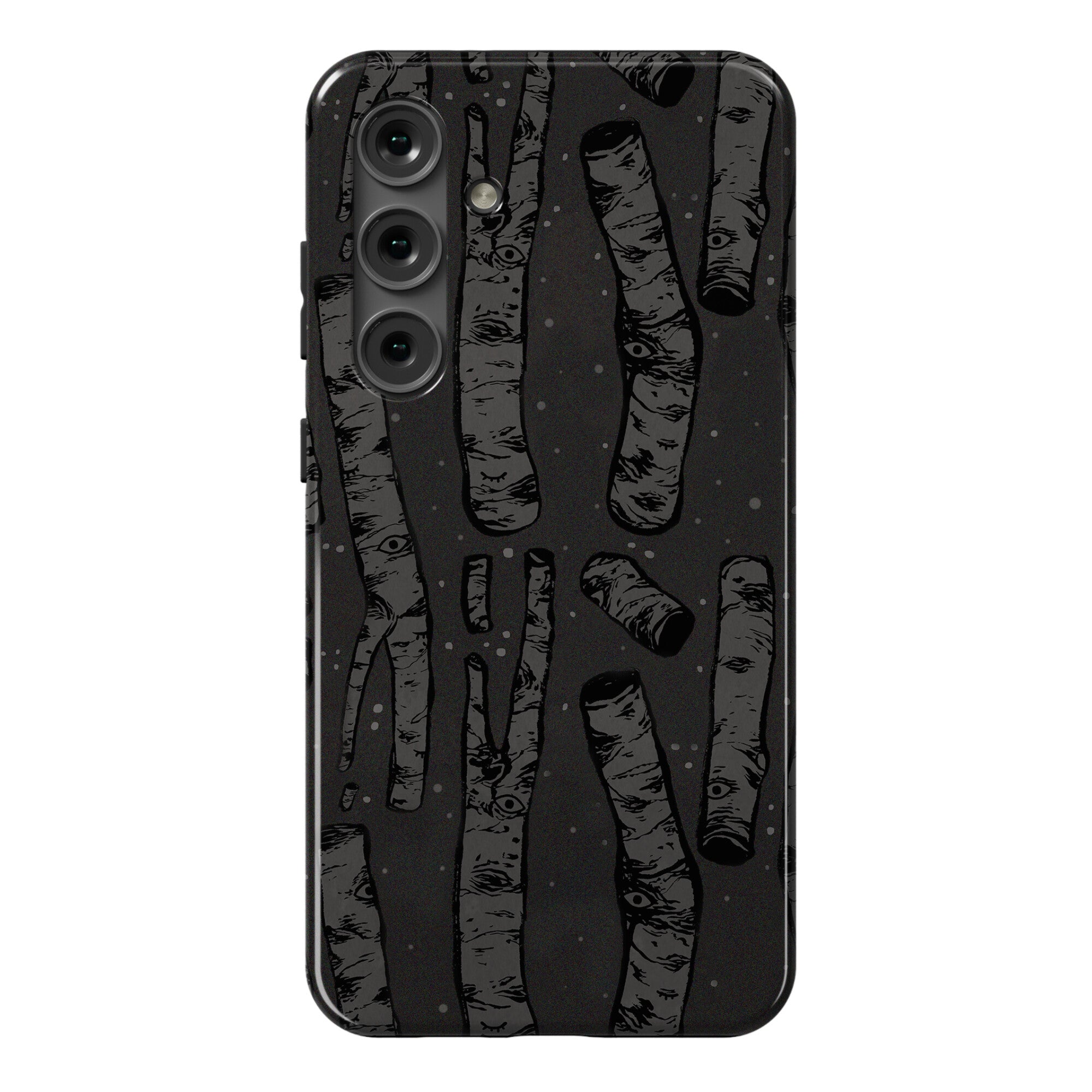 Birch Trees in the Darkness Phone Case